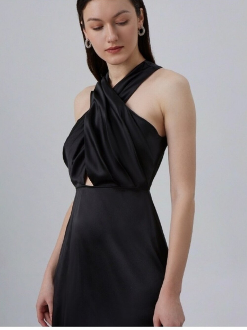 NWT Silk Maison Black Gown XXL - Picture 3 of 8